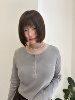ハニー 町田(HONEY)&nbsp;フェイスレイヤー/切りっぱなしボブ/マロンブラウン