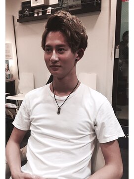 オムヘアーバイグルーマーズ(HOMME HAIR by GROOMER/S) アレンジのきくかき上げ系アップバングヘアー水道橋メンズサロン