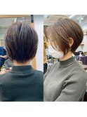 愛され大人ショートボブ・前下がり・アッシュベージュ【BISA】