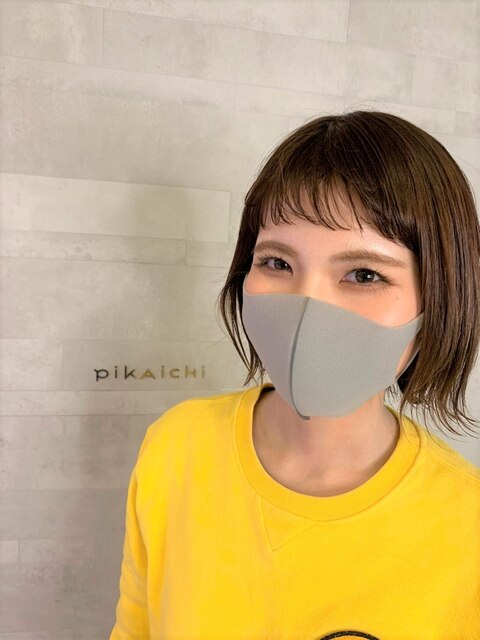 *pikAicHi*眉上バング×切りっぱなしボブ