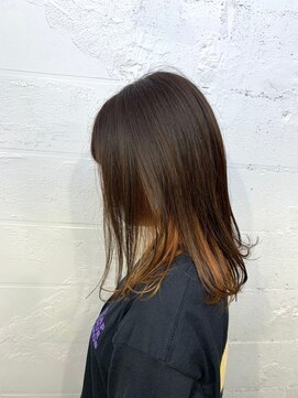 ヒート バイ アンカットラウンジ 渋谷(HEAT by UNCUT&LOUNGE) ○オレンジインナーカラー/ケアブリーチ/ダブルカラー