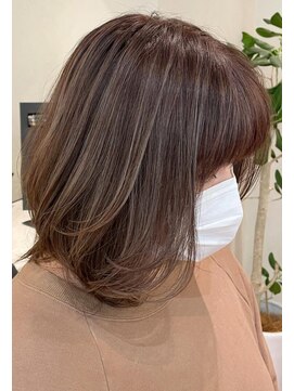 ネックス 表参道本店(nex) nex表参道　ハイライト　白髪ぼかし　マロンベージュ