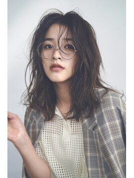 エンクス(enx) センターパート　無造作くせ毛風パーマ