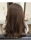 オリーブグレージュ/ゆるふわカール/こなれヘア