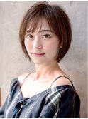 大人可愛い/丸みショートボブ/ナチュラルショートボブ