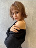 三軒茶屋_レディース_ミディアム_ブリーチ_ハイトーン_ボブ_小顔