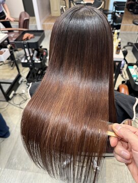 アディクト イースト 東陽町東口(addict EAST) 髪質改善カラー＿ミルクティーブラウン＿ロング［東陽町］