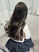 ユーフォリア 渋谷グランデ(Euphoria SHIBUYA GRANDE)&nbsp;10代20代　イヤリングカラー　カラーエクステ　ロング　艶感