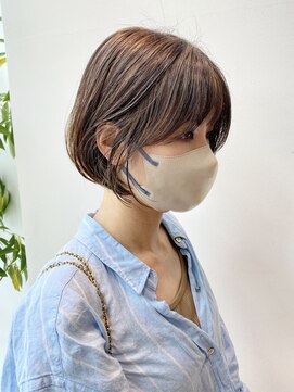 ステア ケース(stair case) 耳掛け丸みボブ顔まわり前髪カット髪質改善トリートメント