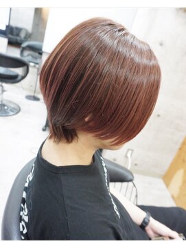 ヘアテリア リュウ 大塚(hair teria ryu) メンズウルフボブ/ブリーチなしピンクレッド