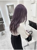 ラベンダーカラー/レイヤーカット/ダブルカラー/ケアブリーチ