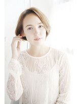 ナル 宇都宮(nalu)&nbsp;かきあげバングのハイトーンショート