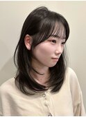 韓国風/レイヤー/小顔/前髪カット/髪質改善/グレージュ/透明感