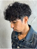 スペインカールメンズパーマメンズマッシュ外国人風パーマ高崎