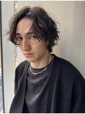 ホワイトグレージュ/デジタルパーマ/チェリーブラウン/元町