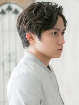 モッズヘア メン 上尾東口店(mod's hair men) 20代30代アップバング波打ちパーマメンズカットZ上尾