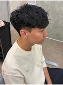 MEN’S HAIR/ブルーブラック/フェザーパーマ/津田沼