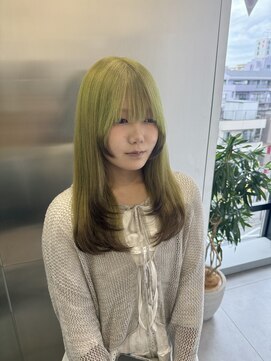 ゴウトゥデイシェアサロン 町田店(GO TODAY SHAiRE SALON) ライムグリーン/エンドカラー/デザインカラー【町田】