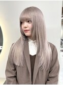 ハイトーンカラー顔周りレイヤーカットブロンドデザインカラー