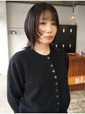 顔まわりレイヤーにカシスブラウン