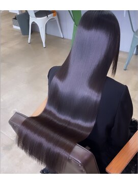 サンド 池袋(sand) 縮毛矯正×髪質改善 艶ストレートミディアムロング