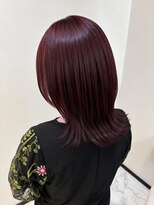 ブラン バイ アールオー(Blan by Ro)&nbsp;ブリーチなしボルドーカラー×ミディアムレイヤー