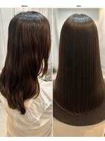 シェルベアー 銀座(ShellBear)&nbsp;うるツヤ髪へ縮毛矯正でサラサラストレート美髪に大変身艶感続く