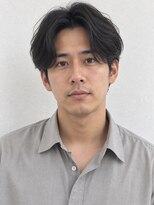 ヘイ 松本店(HEY)&nbsp;【HEY 松本】黒髪センターパート×毛流れニュアンスパーマ