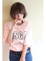 レウナ 外苑前(Reuna)&nbsp;大人可愛いボブスタイル　フレンチボブ　黒髪アッシュ