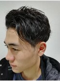 アップバング×ツーブロック