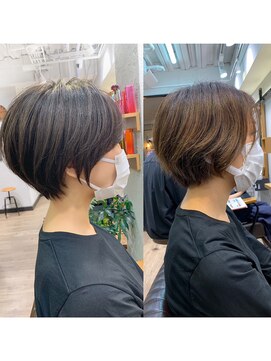 アヴァロン(AVALON) 絶壁解消×イルミナカラー×30代40代×ひし形ショート【永田】