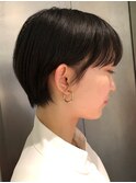 黒髪マッシュショートで繊細なニュアンスを*