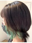 ライトグリーン×イヤリングカラー