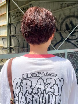 トゥコ(tuco) インナーカラーデザインカラー個性的ベリーショートオレンジ