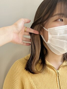 ラミエバイメルト 下北沢(lamie by melt) 村上/インナーカラー ミルクティーベージュ ケアブリーチ