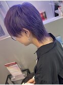 ブルー×グレー/ウルフ×グラデーションカラー/10代20代
