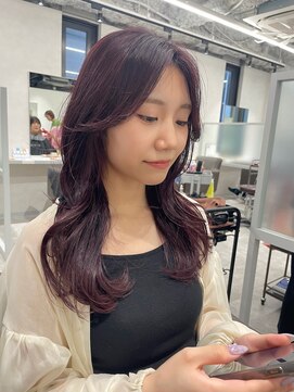 キートス(Kiitos) レイヤースタイルチェリーレッド韓国風