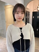 ローレン(LOREN)&nbsp;ミルクティーベージュぷつっとボブケアブリーチ 梅田