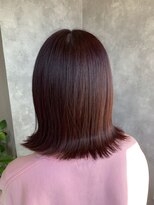 ウィート(wheat)&nbsp;ボルドー×ワンレン外ハネ