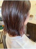 切りっぱなしボブスタイル