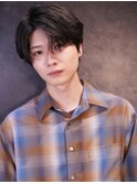 センターパートニュアンスパーマナチュラル縮毛矯正毛流れ韓国