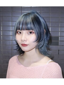 アマトウキョウ アユンチェ(AMA TOKYO×AYUNCHE) ターコイズブルー×ボブウルフ