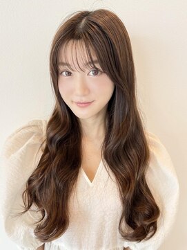 コードライン 富士宮店(CODE.LINE) 《CODE.LINE》ピンクブラウンロングレイヤーシースルーバング