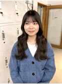 【Meenaハザマ】大きめカール×暗めアッシュブラウン