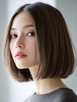 サロンドアイ(salon de i) 艶ストレートボブ × チャコールブラウン