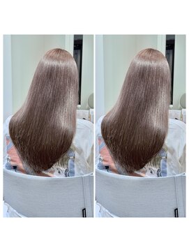 ニューヨークニューヨーク 阪急高槻店(NYNY) １０トーン明るめアッシュベージュブリーチなしダブルカラー