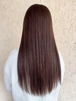 プリモ ココ 鍋島店(Primo coco.)&nbsp;ロングレイヤー ブラウンベージュ 酸性ストレート 髪質改善 美髪