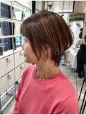 大人ショート/ショートボブ/白髪ぼかしハイライト/銀座/武蔵小杉