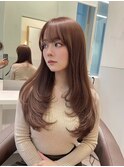 ピンクブラウン/髪質改善/レイヤーカット