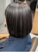 銀座白髪ぼかしハイライトバレイヤージュブリーチグレージュ白髪